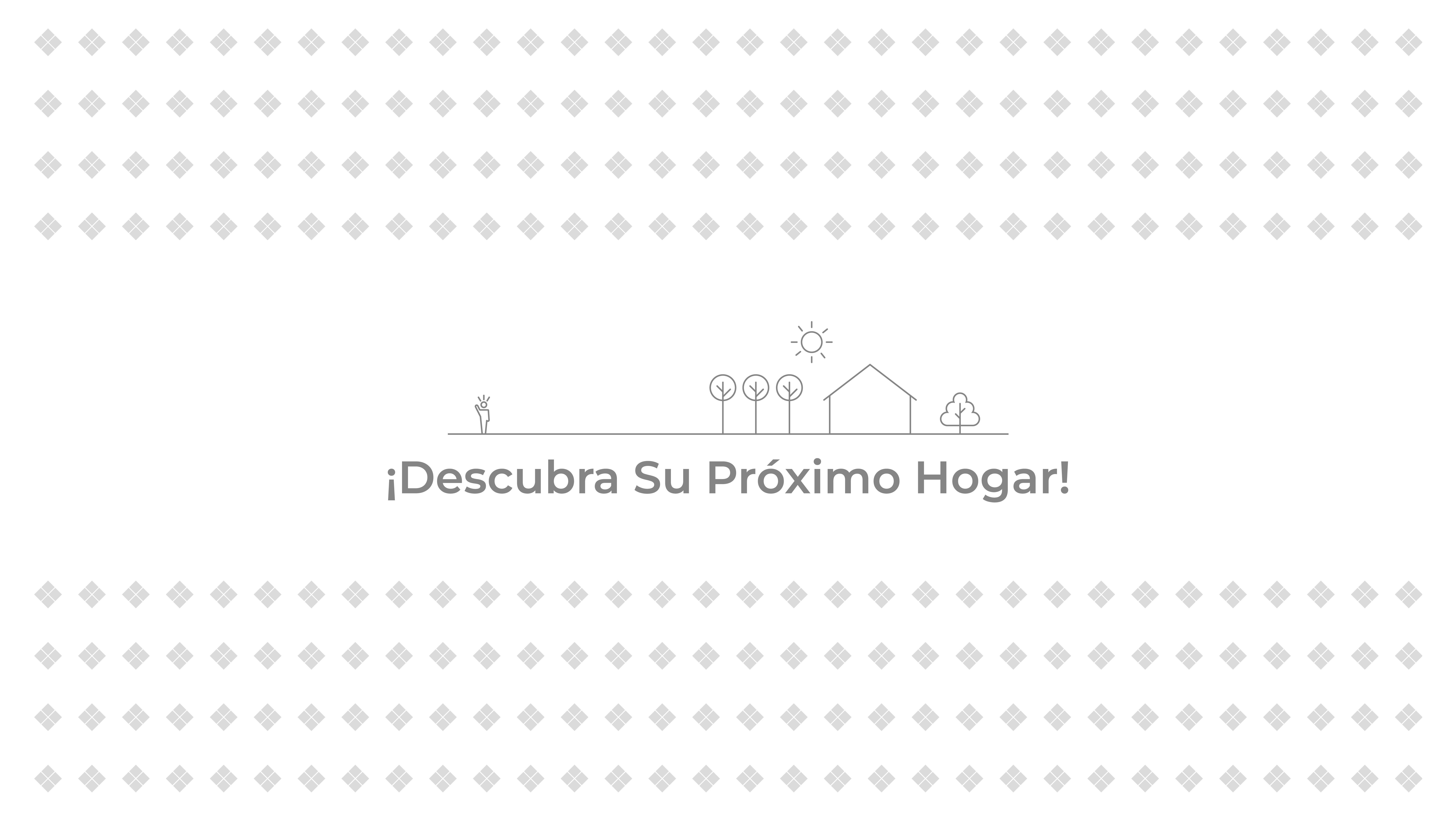 Es una imagen que muestra un paisaje que dice descinra si proximo hogar y un patro de rombos